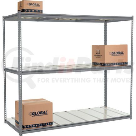 580912GY by GLOBAL INDUSTRIAL - Global Industrial&#153; High Capacity Starter Rack 96x36x843 Level Steel Deck 800lb Per Shelf GRY