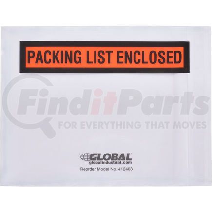 412403 by GLOBAL INDUSTRIAL - Global Industrial&#153; Packing List Envelopes - "Packing List Enclosed" 4-1/2" x 5-1/2" - 1000/Case