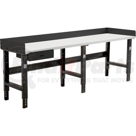 319087ABK by GLOBAL INDUSTRIAL - Global Industrial&#153; 96 x 36 Adj Height Workbench w/Drawer, Black- Plastic Laminate Square Top