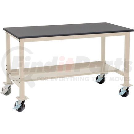 237383ALTN by GLOBAL INDUSTRIAL - Global Industrial&#153; 60"W x 30"D Mobile Lab Workbench - Phenolic Resin Safety Edge - Tan