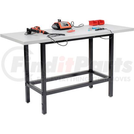 318946 by GLOBAL INDUSTRIAL - Global Industrial&#153; 72"W x 30"D Standing Height Workbench - Plastic Laminate Square Edge - Black