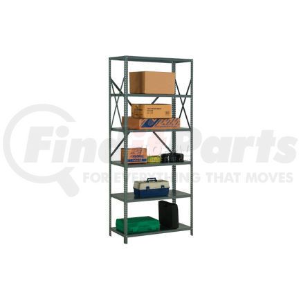 562203A by GLOBAL INDUSTRIAL - Global Industrial&#8482; Steel Shelving 18 Ga 48"Wx18"Dx85"H Open Clip Style 6 Shelf