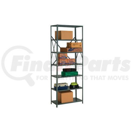 562241A by GLOBAL INDUSTRIAL - Global Industrial&#8482; Steel Shelving 18 Ga 36"Wx30"Dx97"H Open Clip Style 7 Shelf