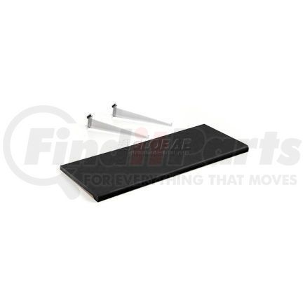 968473ABK by GLOBAL INDUSTRIAL - Global Industrial&#8482; Slatwall Shelf 48 X 15 Black Plastic With 3 Brackets