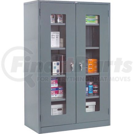 237666GY by GLOBAL INDUSTRIAL - Global Industrial&#8482; Clear View Storage Cabinet Assembled 36x18x78 - Gray