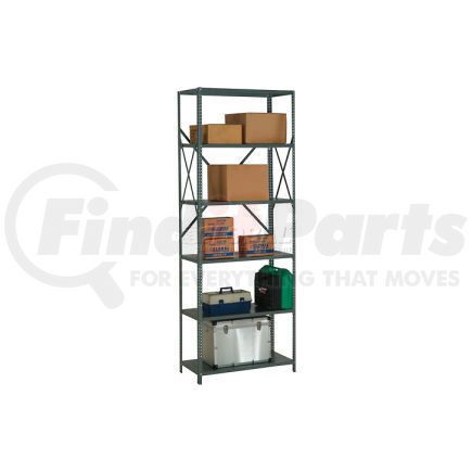 562232A by GLOBAL INDUSTRIAL - Global Industrial&#8482; Steel Shelving 18 Ga 36"Wx24"Dx97"H Open Clip Style 6 Shelf