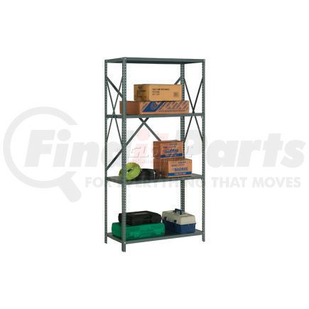 562152A by GLOBAL INDUSTRIAL - Global Industrial&#8482; Steel Shelving 18 Ga 36"Wx24"Dx73"H Open Clip Style 4 Shelf