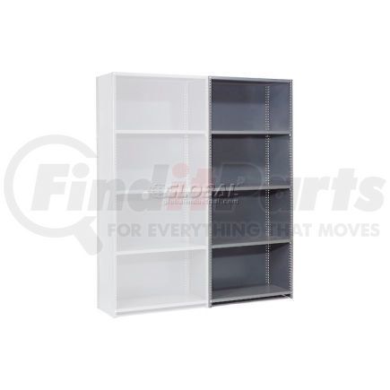 236812 by GLOBAL INDUSTRIAL - Global Industrial&#8482; Steel Shelving 18 Ga 48"Wx24"Dx73"H Closed Clip Style 5 Shelf Add-On