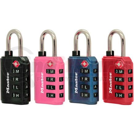 4691DWD by MASTER LOCK - Master Lock&#174; No. 4691DWD TSA-Accept Set-Your Own Combination Zinc Padlock - Assorted Colors