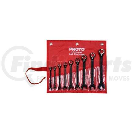 JSCVT-9S by PROTO - Proto JSCVT-9S 9 Piece Full Polish Combination Reversible Ratcheting Wrench Set - 12 Point