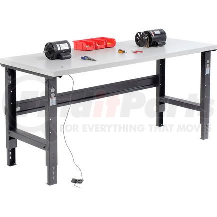 254968BK by GLOBAL INDUSTRIAL - Global Industrial&#153; 72x30 Adjustable Height Workbench C-Channel Leg - ESD Square Edge Black