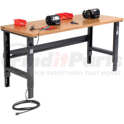 183986BK by GLOBAL INDUSTRIAL - Global Industrial&#153; 72x36 Adjustable Height Workbench C-Channel Leg - Shop Top Safety Edge Black