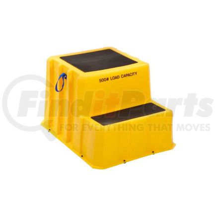 NST-2 YEL by US ROTO MOLDING - 2 Step Nestable Plastic Step Stand - Yellow 26"W x 33"D x 20"H - NST-2 YEL