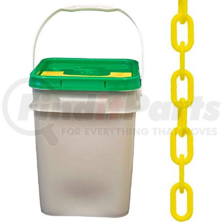 30002-P by GLOBAL INDUSTRIAL - Mr. Chain Plastic Chain Barrier In A Pail, 1-1/2"x300'L, Yellow