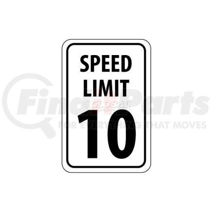 TM18G by NATIONAL MARKER COMPANY - NMC TM18G Traffic Sign, 10 MPH Speed Limit Sign, 18" X 12", White/Black