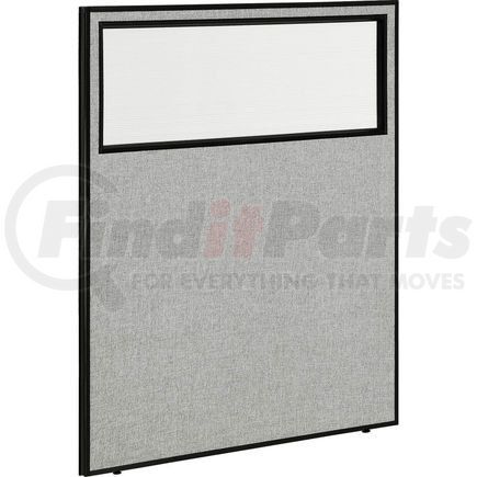 694660WGY by GLOBAL INDUSTRIAL - Interion&#174; Office Partition Panel with Partial Window, 48-1/4"W x 60"H, Gray