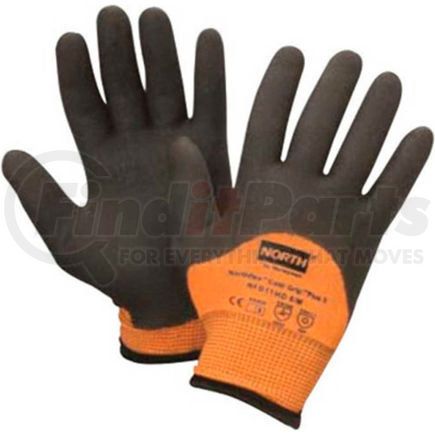 NFD11HD/10XL by NORTH SAFETY - North&#174; FlexCold Grip Plus 5&#153; Cut-Resistant Gloves, Hi-Vis Orange/Black, Size XL, 1 Pair