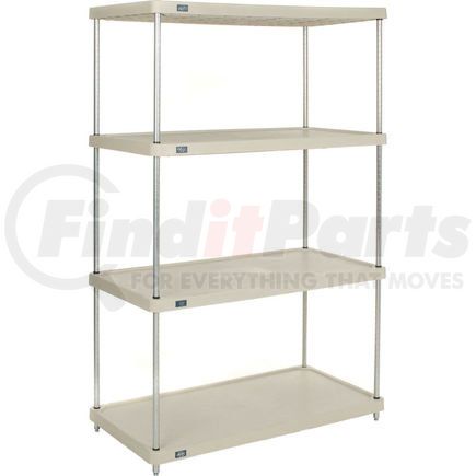 188135 by GLOBAL INDUSTRIAL - Nexel&#174; Solid Plastic Shelving Unit - Clear Epoxy Posts - 48"W x 24"D x 86" H - 4 Shelf