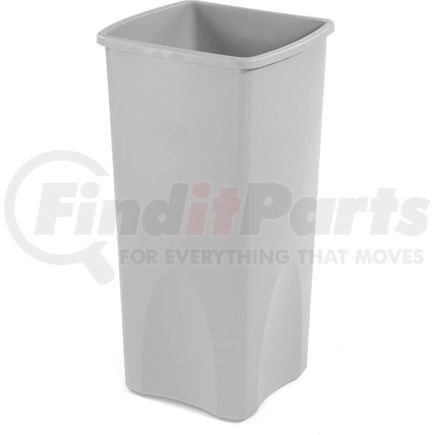 FG356988GRAY by RUBBERMAID - 23 Gallon Square Rubbermaid Waste Receptacle - Gray