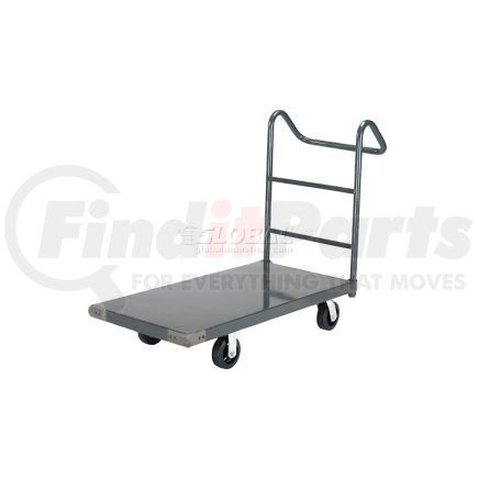 952123E by GLOBAL INDUSTRIAL - Global Industrial&#153; Steel Deck Truck 48x24 2000 Lb. Cap. 6" Rubber Casters - Ergo Handle