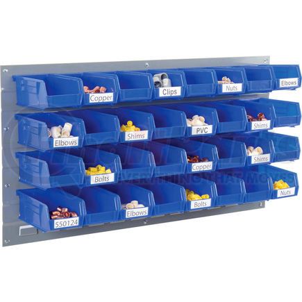 550200BL by GLOBAL INDUSTRIAL - Global Industrial&#153; Wall Bin Rack Panel 36 x19 - 32 Blue 4-1/8x7-1/2x3 Stacking Bins