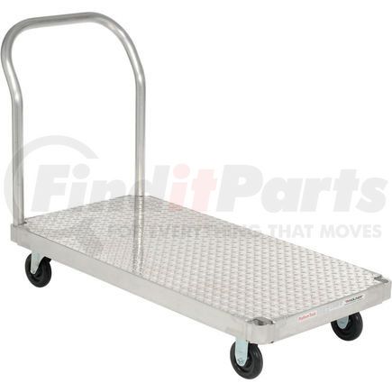 585460T by GLOBAL INDUSTRIAL - Magliner&#174; Aluminum Platform Truck with Diamond Deck 48 x 24 1000 Lb. Cap.