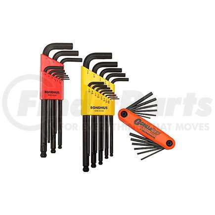 14130 by BONDHUS CORP. - Bondhus 14130 Hex Key Triple Pack SAE, Metric W/ FREE Fold-Up Set