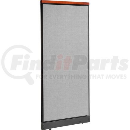 277548NGY by GLOBAL INDUSTRIAL - Interion&#174; Deluxe Non-Electric Office Partition Panel with Raceway, 36-1/4"W x 77-1/2"H, Gray