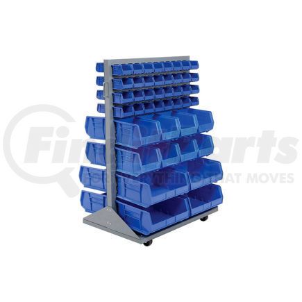 500164YL by GLOBAL INDUSTRIAL - Global Industrial&#153; Mobile Double Sided Floor Rack - 88 Yellow Stacking Bins 36 x 54