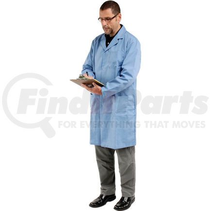 473-M by SUPERIOR SURGICAL - Unisex Microstatic ESD Lab Coat - Blue, M