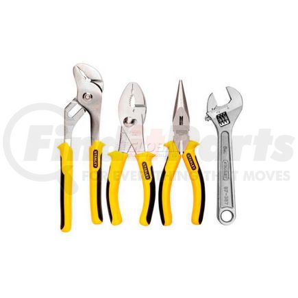 84-558 by STANLEY - Stanley 84-558 4 Piece Plier & Wrench Set (Long Nose, Slip Joint, Tongue & Groove, Adj. Wrench)