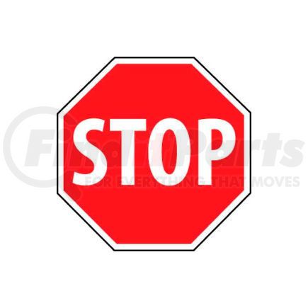 TM34R by NATIONAL MARKER COMPANY - NMC TM34R Traffic Sign, Stop Sign, 18" X 18", White/Red