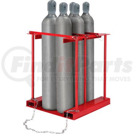 270218 by GLOBAL INDUSTRIAL - Global Industrial&#8482; Forkliftable Cylinder storage Caddy, Stationary For 6 Cylinders