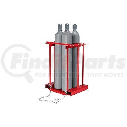 270217 by GLOBAL INDUSTRIAL - Global Industrial&#8482; Forkliftable Cylinder storage Caddy, Stationary For 4 Cylinders