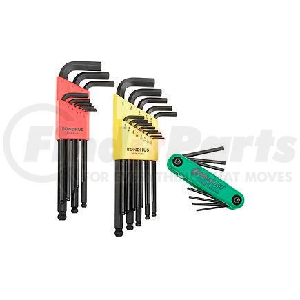 14132 by BONDHUS CORP. - Bondhus 20199 22PC. SAE/Metric Hex Set W/ FREE 8PC. Torx Fold-Up