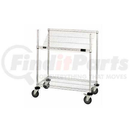 269012 by GLOBAL INDUSTRIAL - Global Industrial&#153; Easy Access Slant Shelf Chrome Wire Cart 48"L x 24"W x 40"H