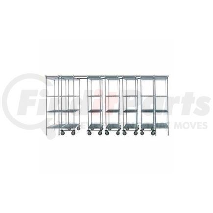B2177913 by GLOBAL INDUSTRIAL - Space-Trac 7 Unit Storage Shelving Poly-Z-Brite 48"W x 18"D x 86"H - 14 Ft.