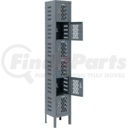 493254GY by GLOBAL INDUSTRIAL - Global Industrial&#153; Infinity&#174; Six Tier 6 Door Ventilated Locker, 12"Wx18"Dx12"H, Assembled