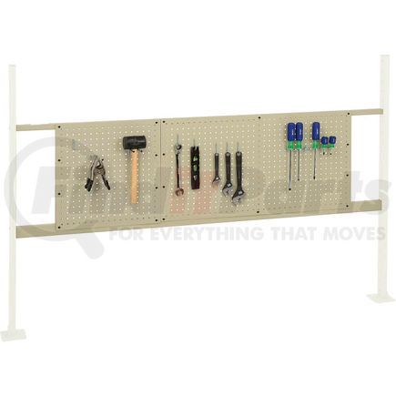 318860TN by GLOBAL INDUSTRIAL - Global Industrial&#153; Panel Kit for 72"W Workbench - 18"W and 36"W Pegboards, Mounting Rail Tan