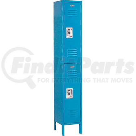 968266BL by GLOBAL INDUSTRIAL - Global Industrial&#153; Infinity&#174; Double Tier 2 Door Locker, 12"Wx15"Dx36"H, Blue, Assembled