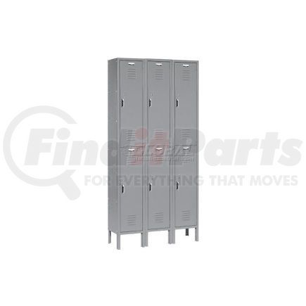 652179GY by GLOBAL INDUSTRIAL - Global Industrial&#153; Paramount&#174; Double Tier 6 Door Locker, 12"Wx18"Dx36"H, Gray, Assembled