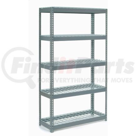 601901H by GLOBAL INDUSTRIAL - Global Industrial&#153; Extra Heavy Duty Shelving 48"W x 24"D x 96"H With 5 Shelves, Wire Deck, Gry