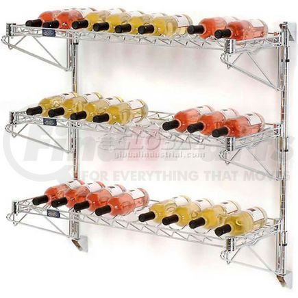 797154 by GLOBAL INDUSTRIAL - Wine Bottle Rack - Wall Mount 27 Bottle 36" x 14" x 34"