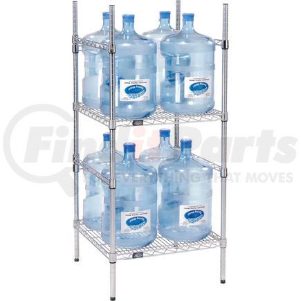 797085 by GLOBAL INDUSTRIAL - 5 Gallon Water Bottle Storage Rack, 8 Bottle Capacity