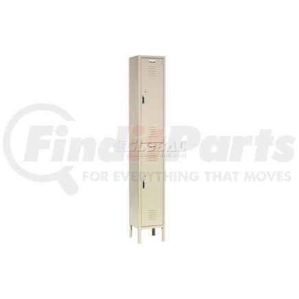 652174TN by GLOBAL INDUSTRIAL - Global Industrial&#153; Paramount&#174; Double Tier 2 Door Locker, 12"Wx12"Dx36"H, Tan, Assembled