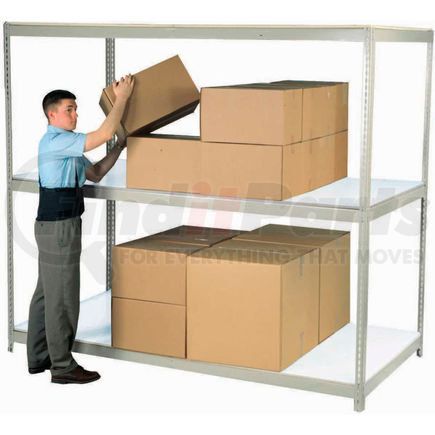 504211GY by GLOBAL INDUSTRIAL - Global Industrial&#153; Wide Span Rack 96Wx48Dx60H, 3 Shelves Laminated Deck 1100 Lb Per Level, Gray