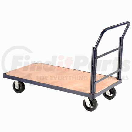 241713 by GLOBAL INDUSTRIAL - Global Industrial&#153; Steel Bound Wood Deck Platform Truck 60x30 2400 Lb. Cap. 8" Rubber Casters