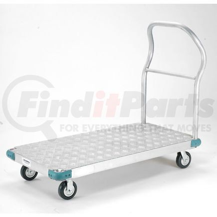 241591 by GLOBAL INDUSTRIAL - Global Industrial&#153; Aluminum Diamond Deck Platform Truck 56x42 1400 Lb. Cap. 5" Rubber Casters