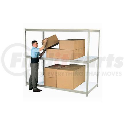 504223GY by GLOBAL INDUSTRIAL - Global Industrial&#153; Wide Span Rack 96x48x84 3 Shelves Deck 1100 lb. Cap Per Level Gray