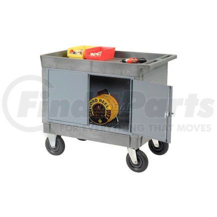 241738 by GLOBAL INDUSTRIAL - Mobile Tray Top Shelf Maintenance Cart with 8" Pneumatic Casters